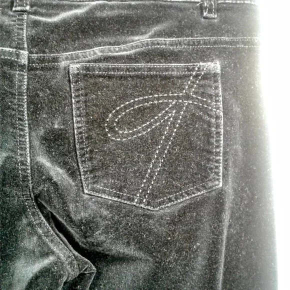 Black Thalia Sodi Velveteen Jeans Size: 1X - Picture 9 of 9